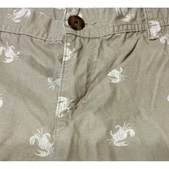 Lands End Boys 12H Cargo Shorts Khaki Crabs Nautical Summer Adjustable Waist EUC - Picture 4 of 15